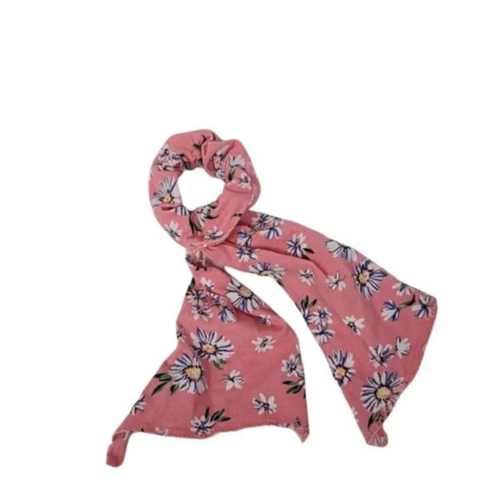 Floral Scarf Scrunchie Girls Ponytail Hair Tie